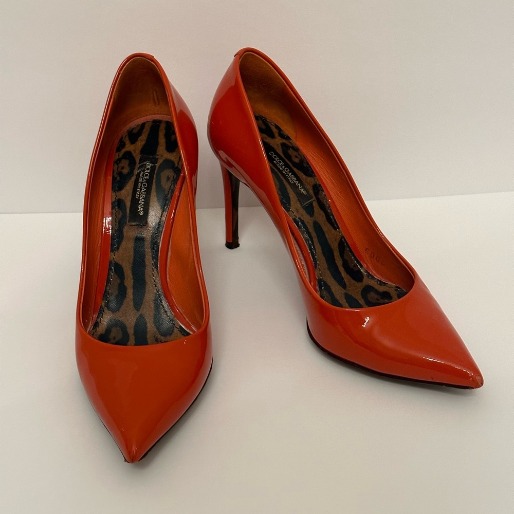 Dolce & Gabbana Kate Leopard Burnt Orange Pumps